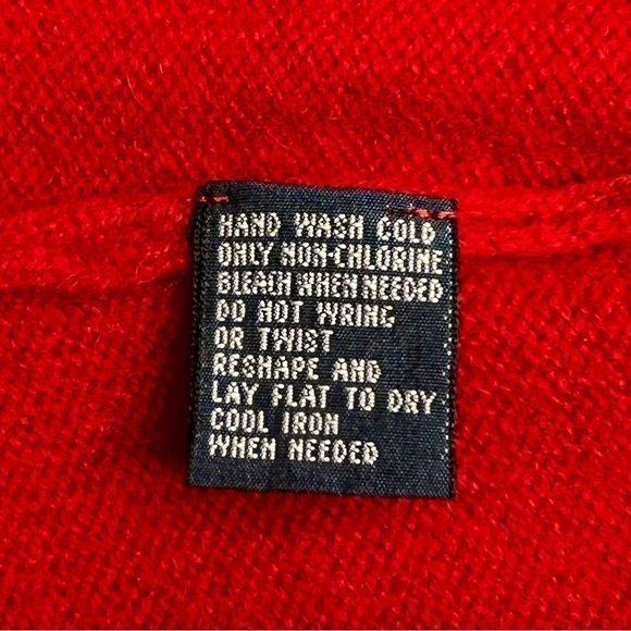 Polo Ralph Lauren Lambswool V-Neck Sweater Men’s Large Red Classics Pony New NWT - Picture 5 of 8